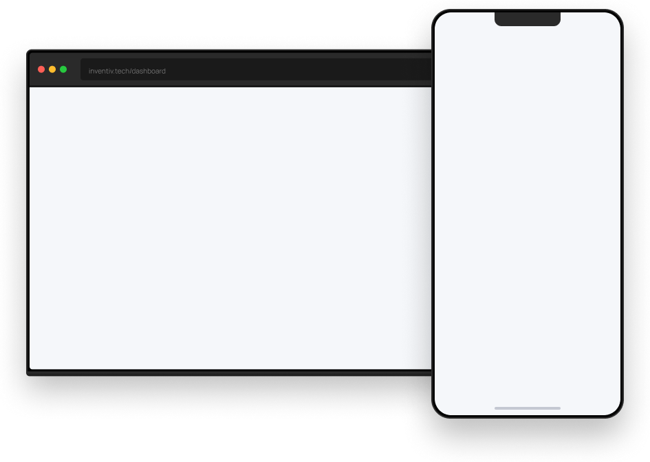 Device mockups showing our work